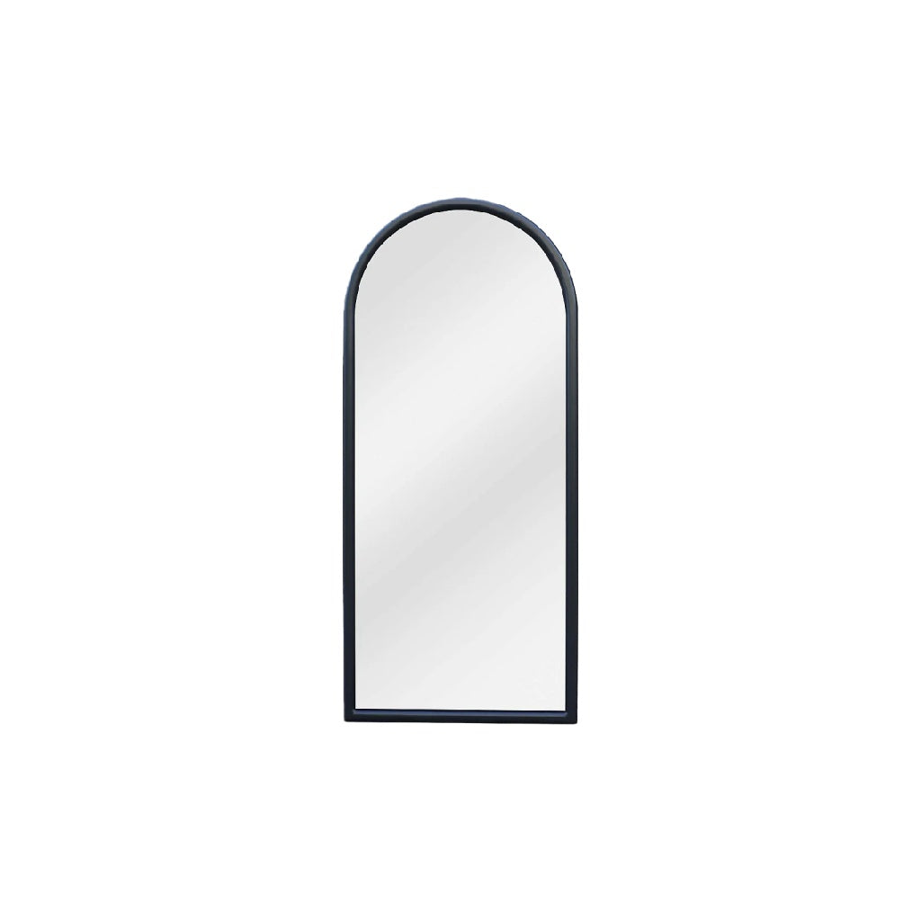 Miroir rectangulaire en arc avec cadre noir